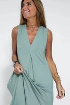 Women's Elegant Long Dress with Matching Cardigan